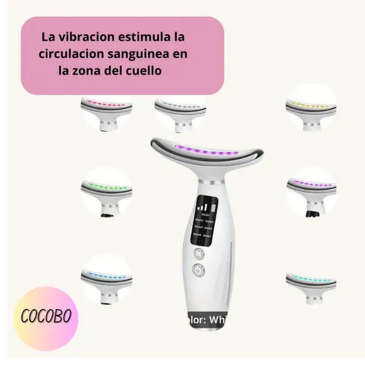 Masajeador Facial Eléctrico Vibratorio con Tecnología LED