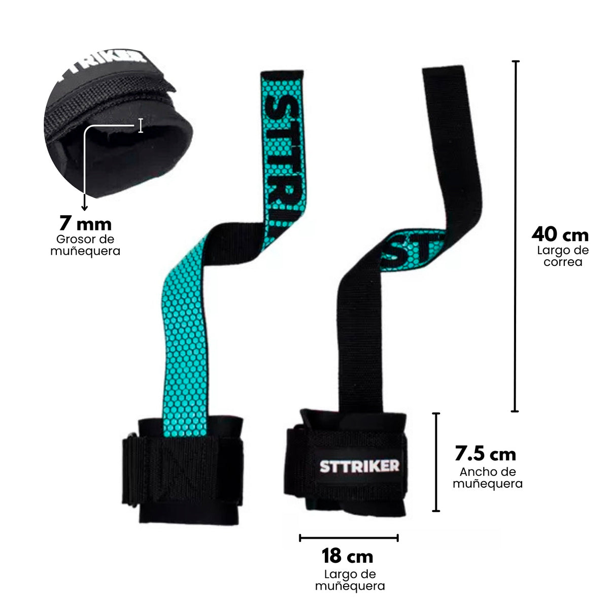 Par Straps Correas Muñequeras Pesas Gym