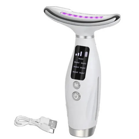 Masajeador Facial Eléctrico Vibratorio con Tecnología LED